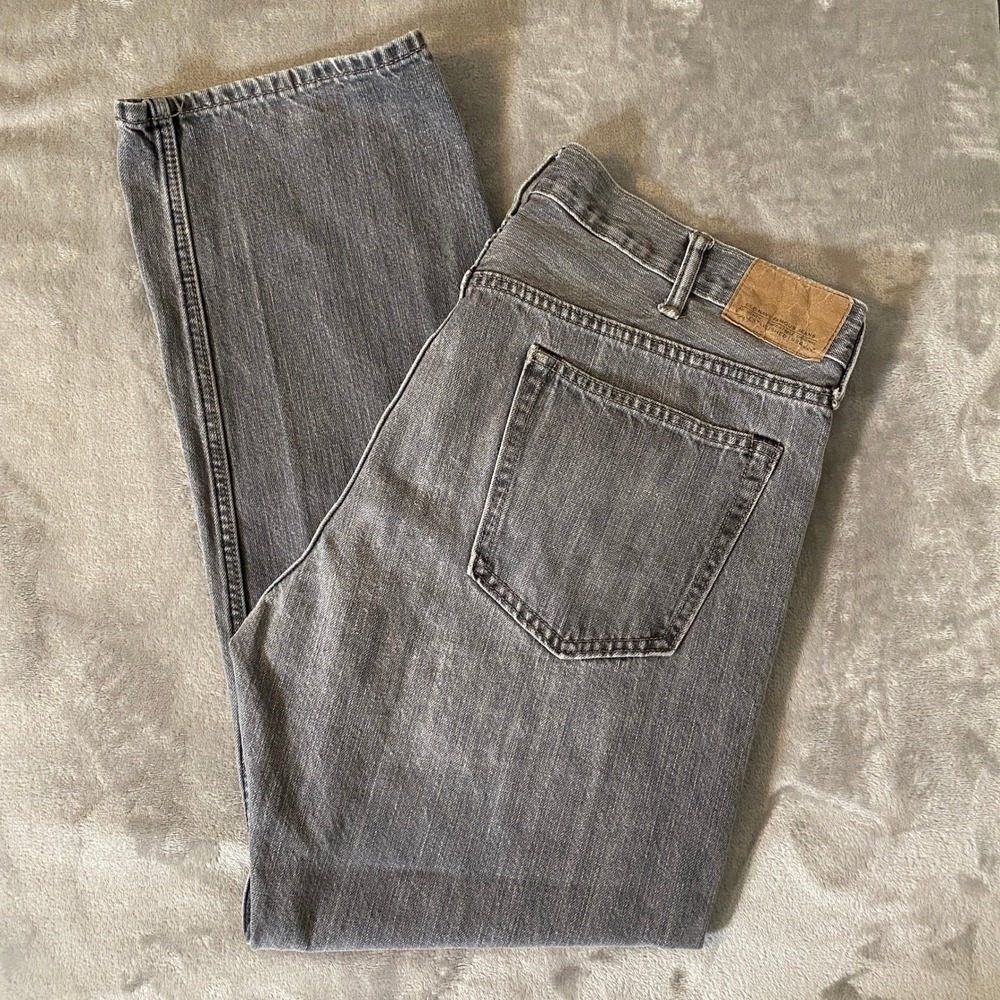 Old‎ Navy Jeans Sz 38x32 Faded Grey Denim Straight Leg Cotton Grunge Casual Work